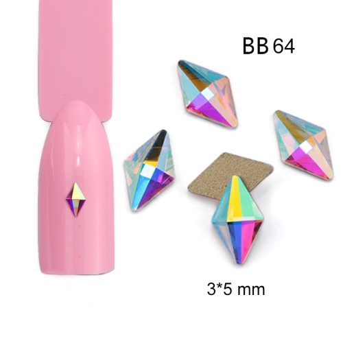 Kamínky ve tvaru drahokamu, AB vícebarevné, diamant mini 20 ks