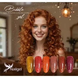   Kolekce Bubble gel laků se 6 gel laky a dárkovou margarétou