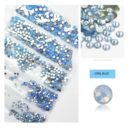   1680 dílná sada křišťálových kamínků v 6 velikostech Opal blue