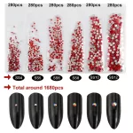 1680 dílná sada křišťálových kamínků v 6 velikostech P12 - Citrine