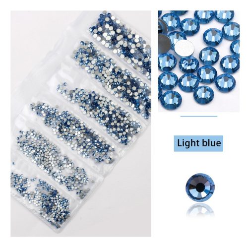1680 dílná sada křišťálových kamínků v 6 velikostech P25 - Light blue