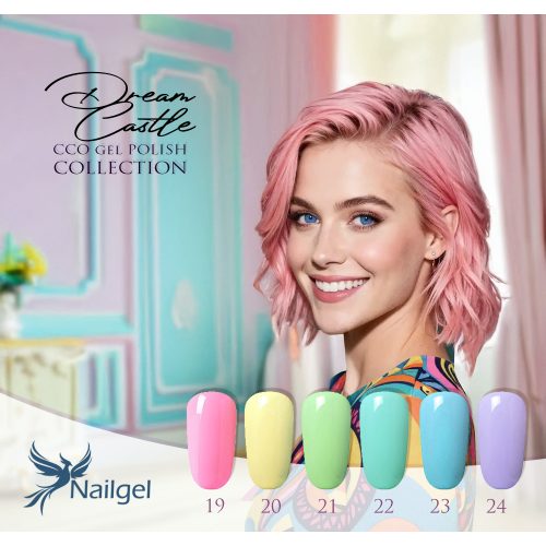CCO Gel lakování 6 kusů barevného výběru - Dream Castle - dárek s mašlí