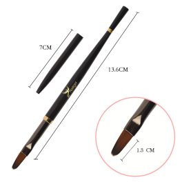   Prodloužený štětec na stavbu kočičího jazyka - Round head long 13 mm s rovným koncem  - S 