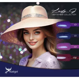   Lady G 4dílná sada gelových laků - September collection -s dárkovou margarétou