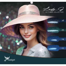   Lady G 4dílná sada gelových laků - October  collection -s dárkovou margarétou