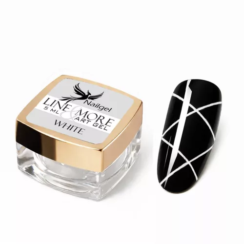 Line&More Artgel malovací gel -White- 5ml
