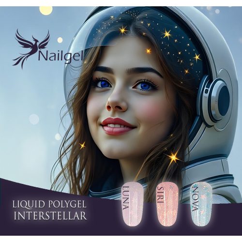 Kolekce Liquid Polygel INTERSTELLAR – 3 kusy v dóze, s dárkem: vzorník Liquid Polygel efektů