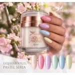 Liquid Polygel pastelová kolekce 6 kusů v pumpovací dóze, s dárkovou efektovou margarétou