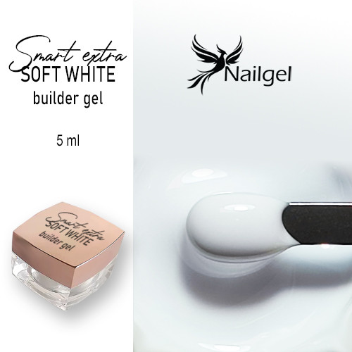 Smart extra Stavební gel  -36- / builder gel soft white 5 ml