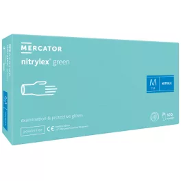   Nitrylex zelené nitrilové nepudrované vyšetřovací rukavice mentolové barvy M