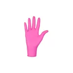 Nitrylex magenta, nitrilové nepudrované vyšetřovací rukavice magenta (intenzivní růžová) barva L