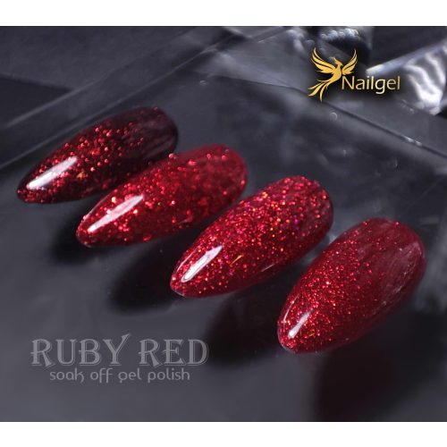 Ruby Red kolekce 4 gelových laků s dárekovou mašlí