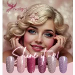 Kolekce gelových laků Shine It Up!obsahuje 6 gelových laků a jako dárek margaréta.