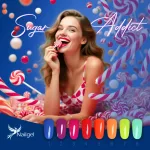 Sugar Addict gel lak kolekce s 8 laky a dárkovou margarétou
