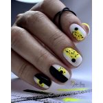 Polka Top Coat - Black&White dots -Lesk gel 8ml