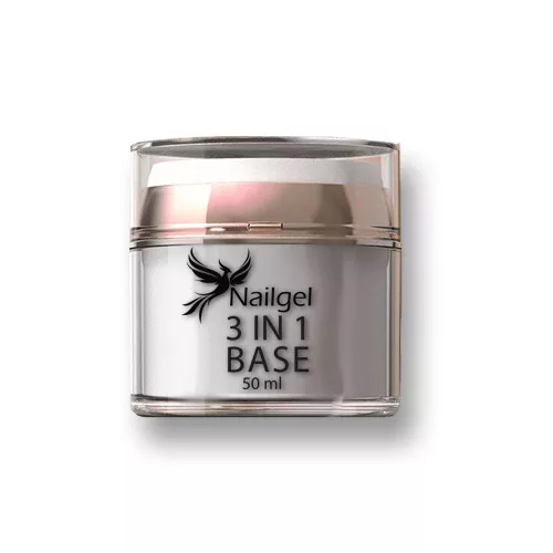 3 v 1 podkladový gel v pumpovací dóze, stavební a lepicí base gel (čirý) – 3in1 builder base – 50 ml