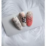 Polka  Velvet Top Coat - Black mini dots  -Lesk gel 8ml